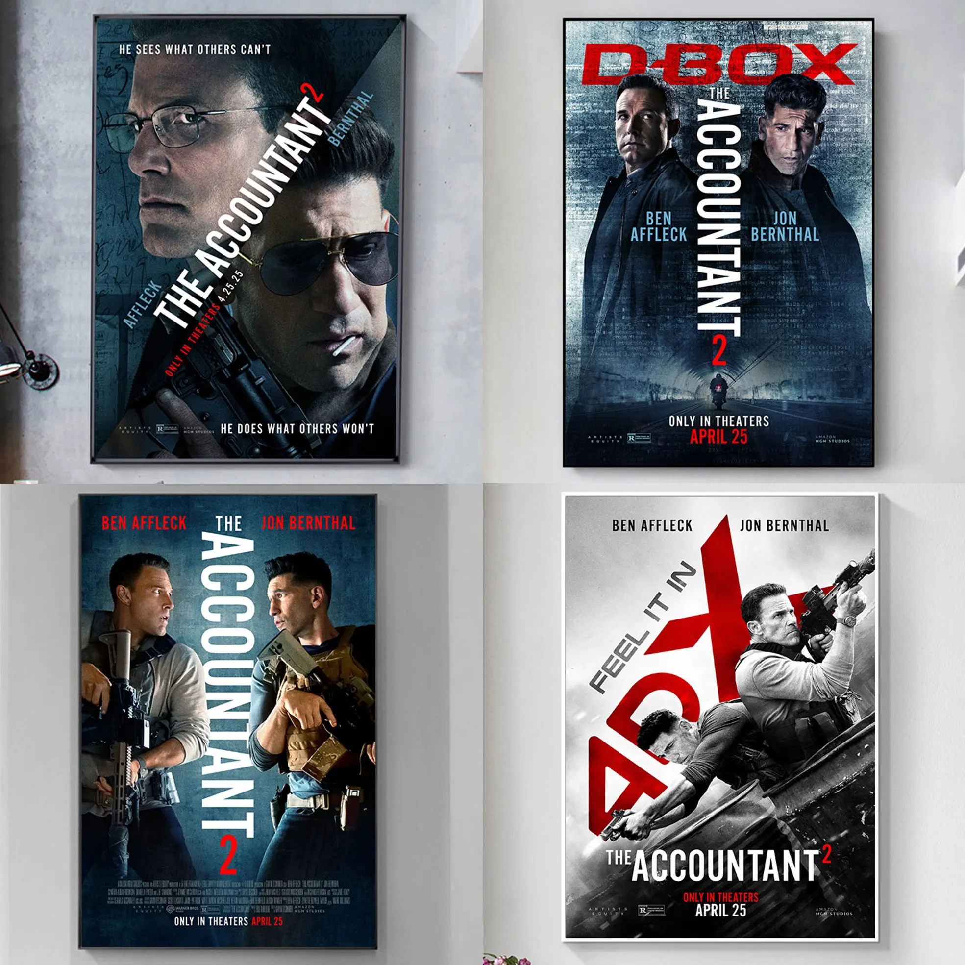 

2025 THE ACCOUNTANT 2 Movie Poster Canvas Wall Art Modern Home Decor Vintage Film Poster for Living Room Bedroom Office