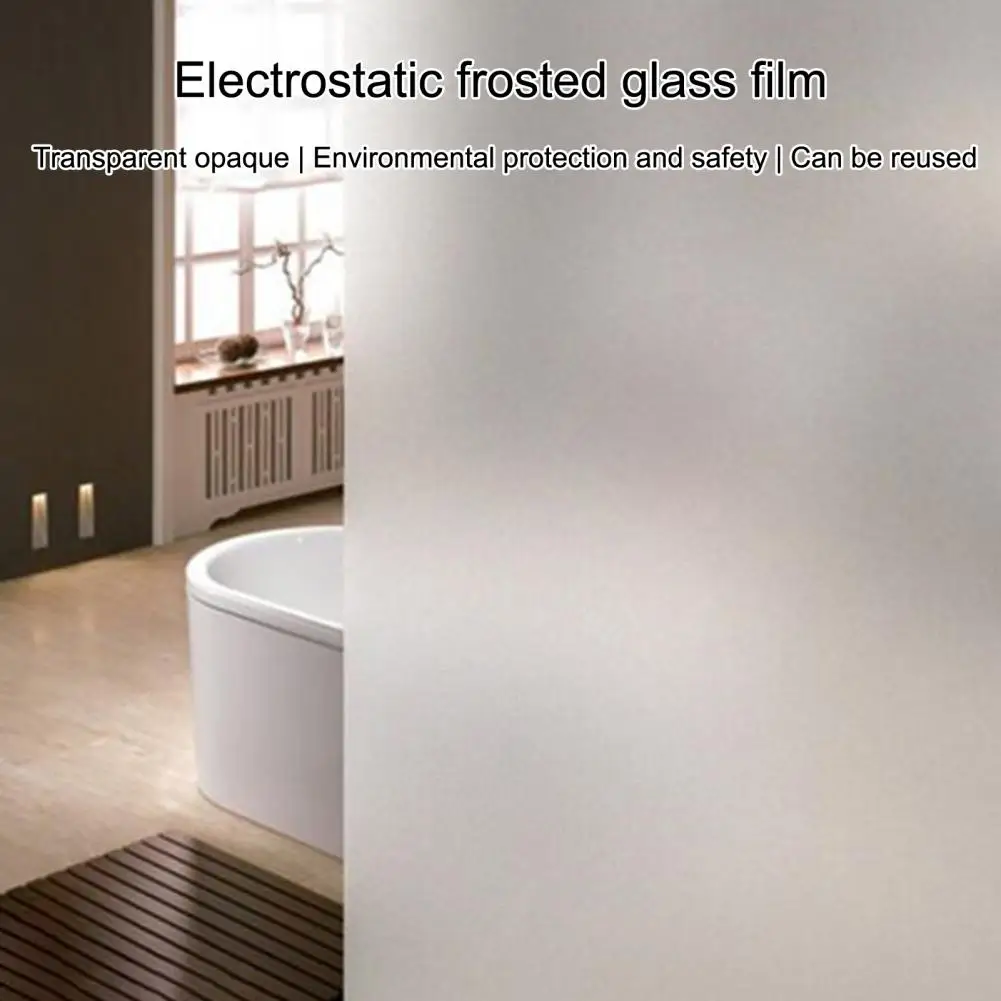 30x100CM/45x100CM Frosted Window Film Privacy Glass Covering Clings Home Bathroom Glass Window Door Static Film