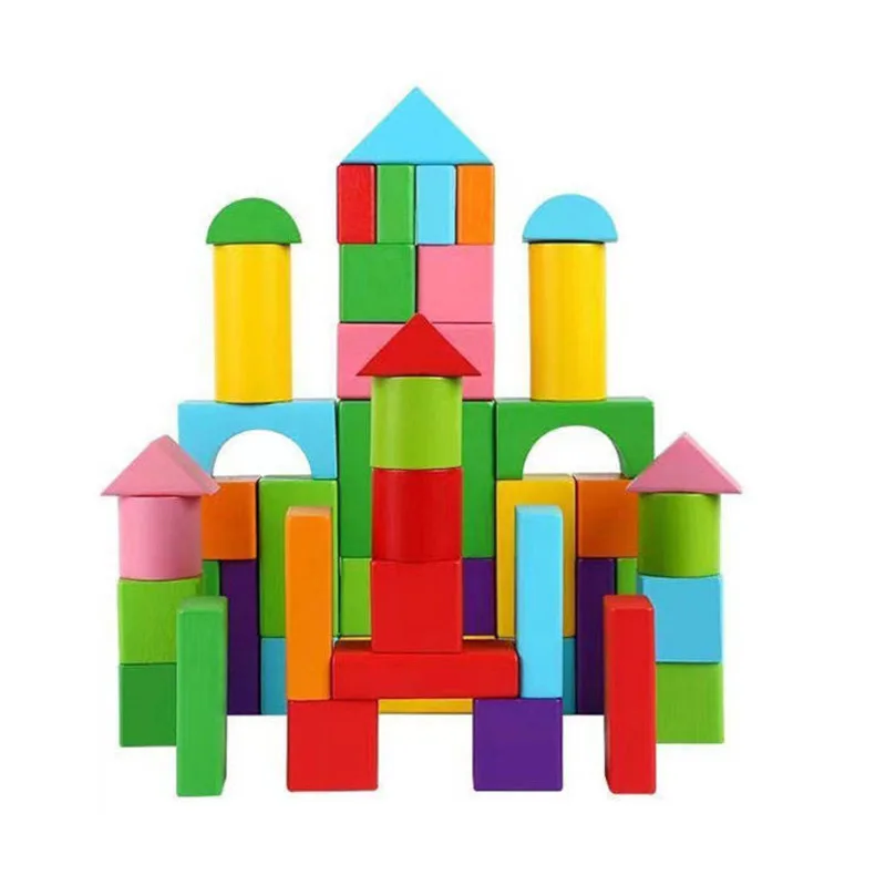 Puzzle de nuit de construction en bois pour enfants, jouets assemblés, pas de peinture, grosses particules, 1-3 ans, 100 pièces