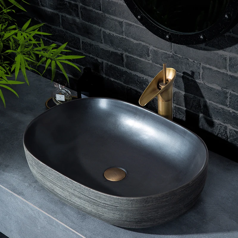 

Rectangular Jingdezhen Bathroom ceramic sink wash basin Porcelain Counter Top Wash Basin Bathroom Sinks bathroom porcelain sink