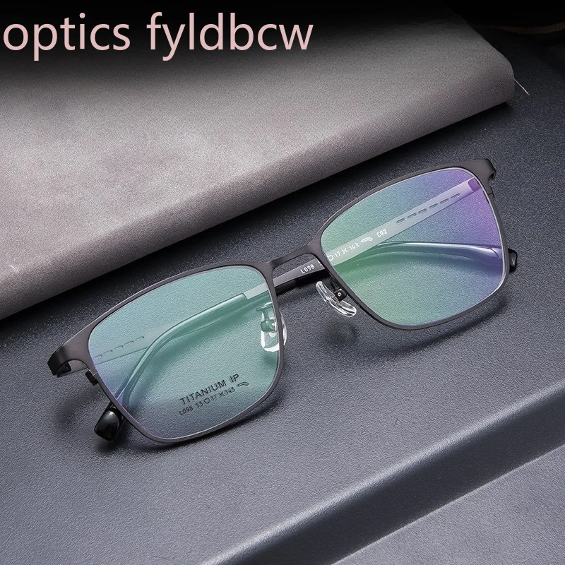 

53mm Pure Titanium Eyeglasses Large Frame Optical Glasses for Custom Prescription Nearsightedness Astigmatism Farsightedness