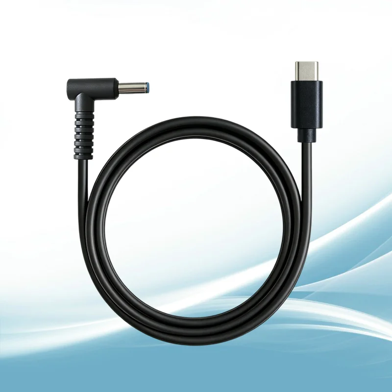 1,5m 65W USB-C (Typ-C) auf 4,5x0,6mm DC-Stecker PD-Ladekabel für HP Laptop Computer 65W 45W Smart Blue Tip Netzteil