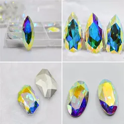 K9 crystal ab DIY beads Teardrop Pointback Glass rhinestones Stones  Jewelry Accessories Home  Decoration  High Quality