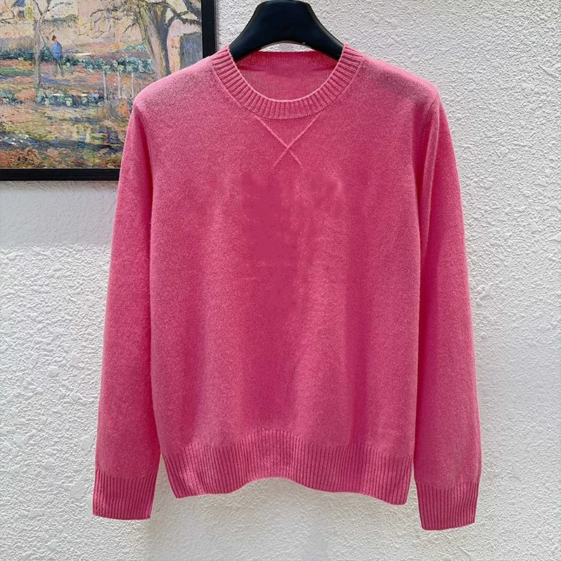 

Высококачественный женский вязаный пуловер с круглым вырезом, однотонный, удобный и универсальный для всех случаев 25916247.