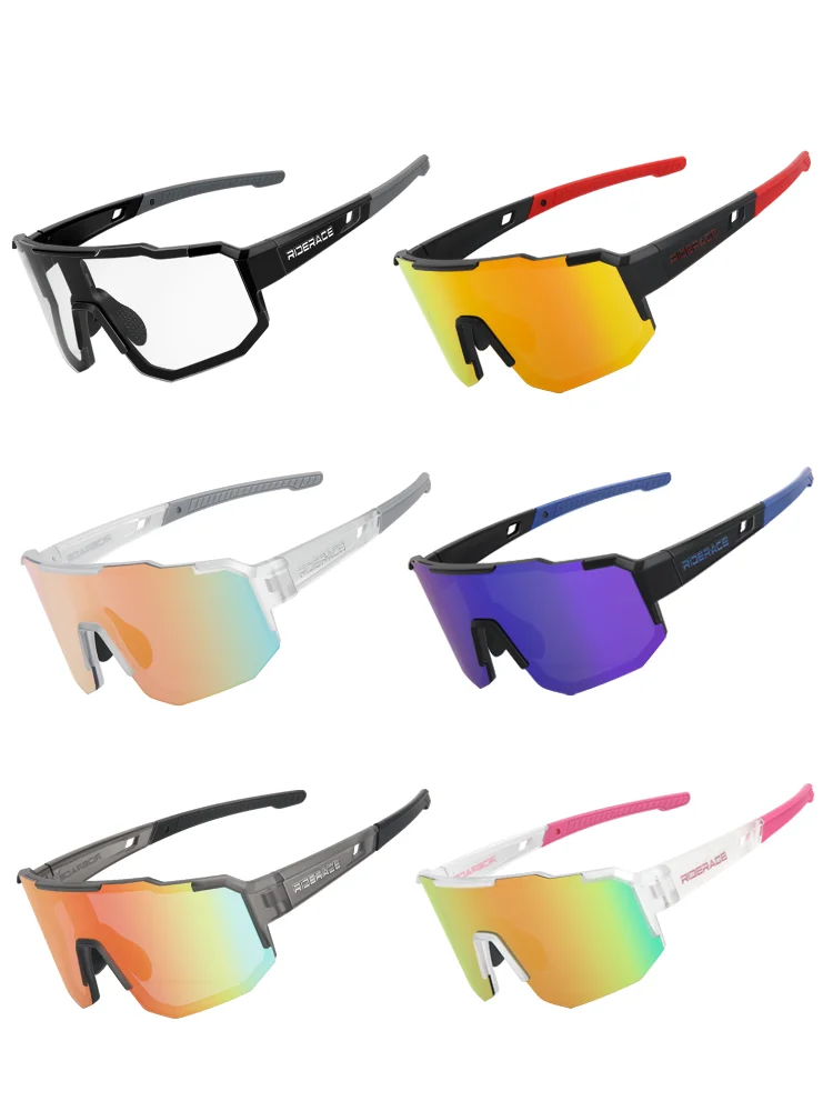 RIDERACE Cycling Sunglasses Photochromic For Men Women Sun Glasses MTB Mountain Bike Eyewear Sports Road Bicycle Goggles UV400