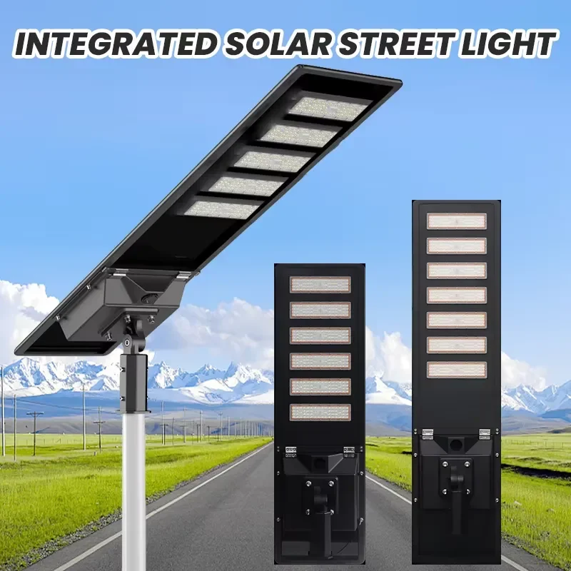 LED Solar Street Light Outdoor Waterproof Garden Lamp Wall Mounted Road Lighting Fixture for Yard Driveway Pathway Decoration