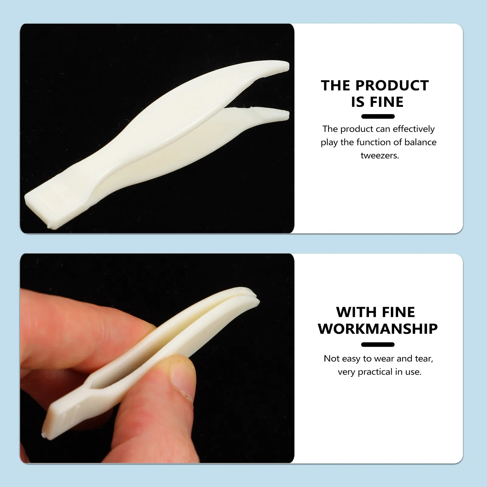 

3Pcs Educational Balance Tweezers Plastic Laboratory Tweezers for Scale Calibration Fine Tip Anti-Slip Design Long-Lasting