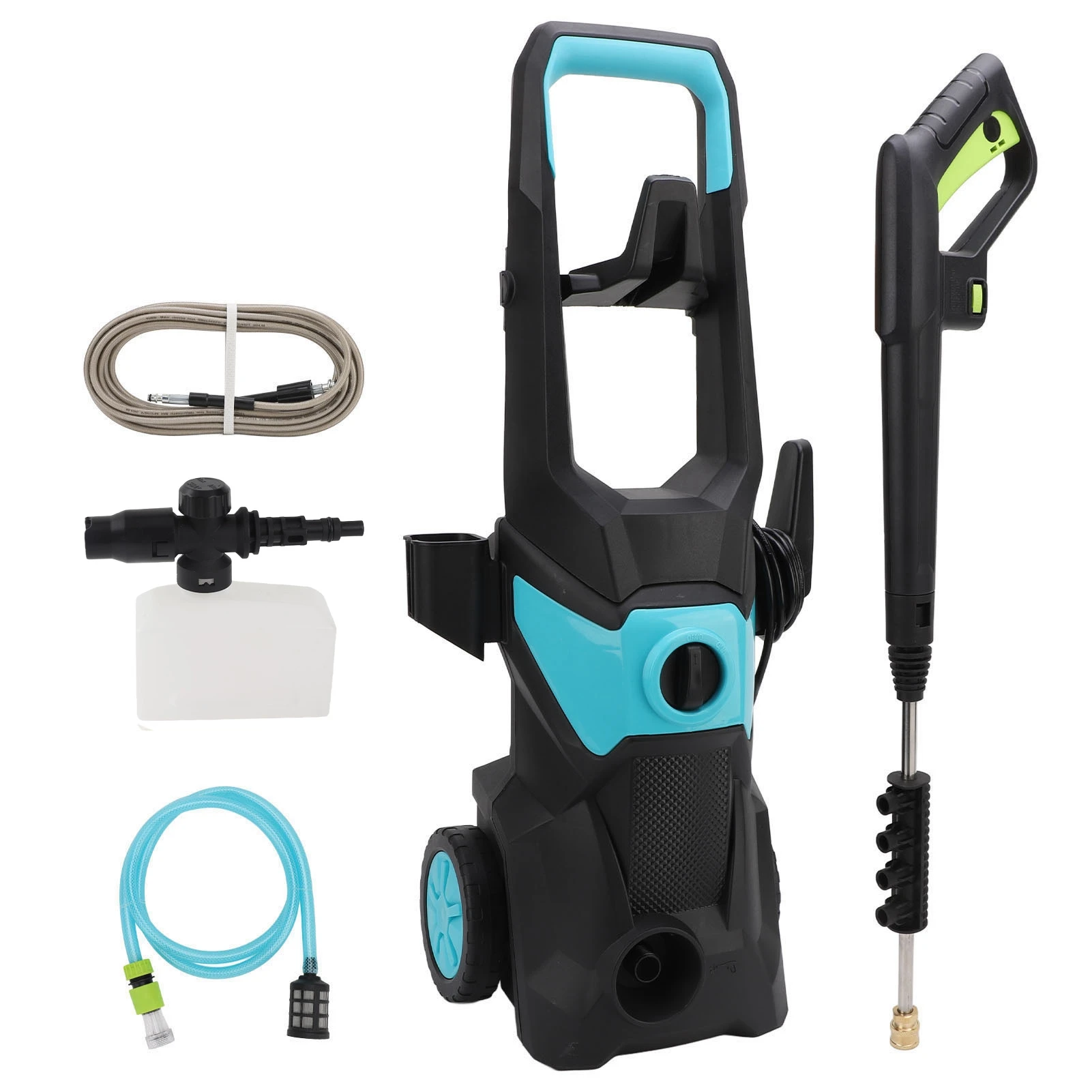 High Power Washer 4000PSI 2.4GPM Compact IPX5 Waterproof 4 Nozzles Electric Pressure Washer Easy Assembly for Car Fence Patio