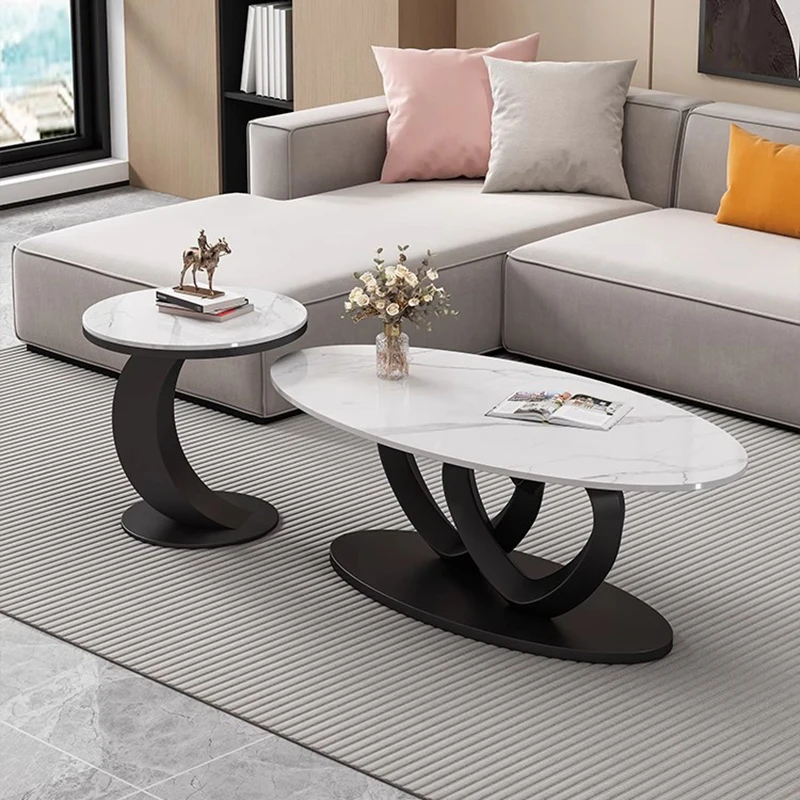 Tavolino da caffè unico in piedi Tavolino da caffè estetico rotondo industriale di lusso Moderno semplice Mesa Mobili postmoderni ausiliari