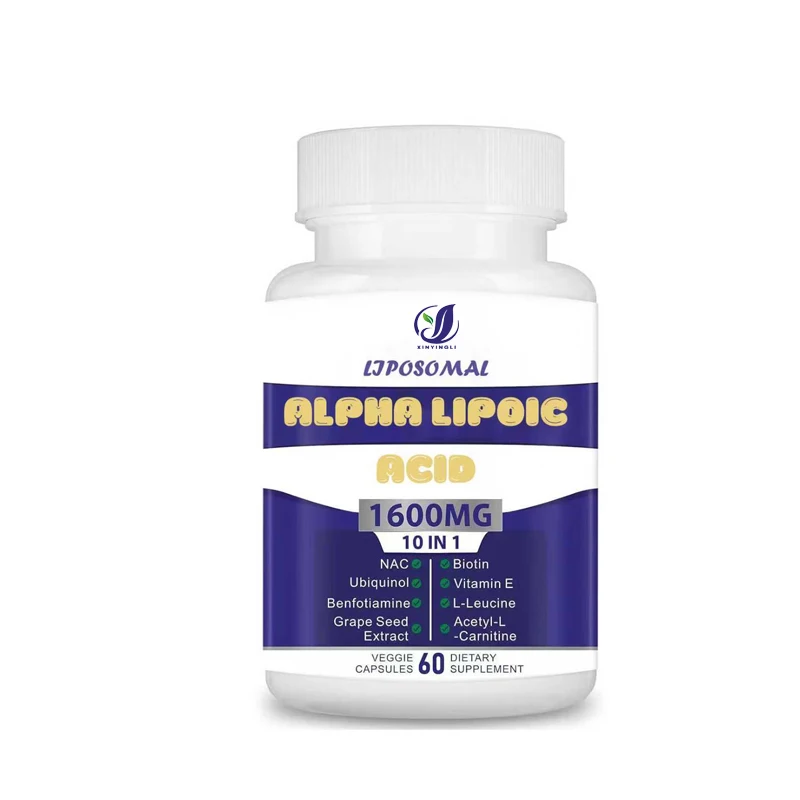 Liposome Alpha Lipoic Acid 1600 Milligrams Per Serving, ALA Antioxidant Health, Energy, and Metabolic Supplement, 60 Capsules