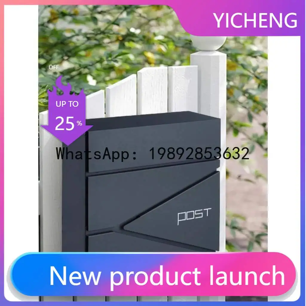 

Доступный роскошный почтовый ящик из нержавеющей стали, настенный почтовый ящик с держателем для газет, ящик для предложений, простой в установке.