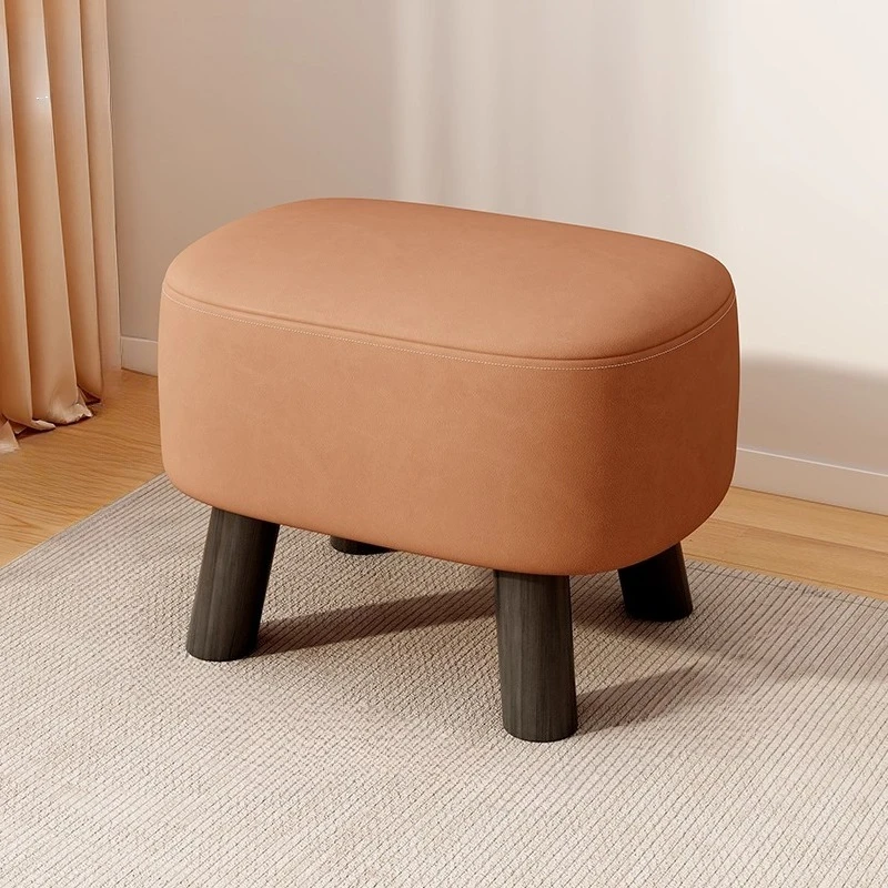 Upholstered Interior Stool Chair Tabouret Apartments Leisure Stool Chair Supplies Foot Rest Under Desk Living Room Furniture