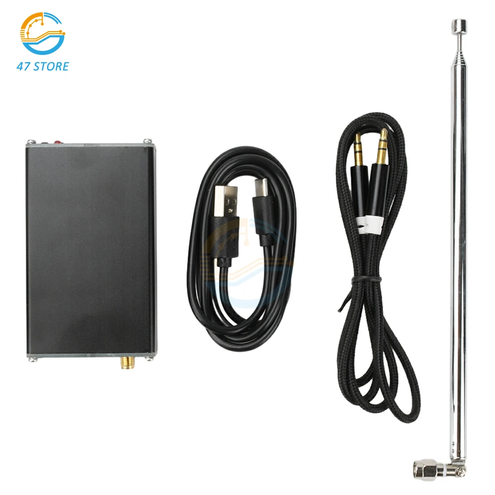 2000 متر FM الارسال 0.5 واط 76-108 ميجا هرتز شاشة ديجيتال FM هوائي جهاز ريسيفر استقبال وإرسال 3.5 مللي متر الصوت ستيريو نوع-C واجهة