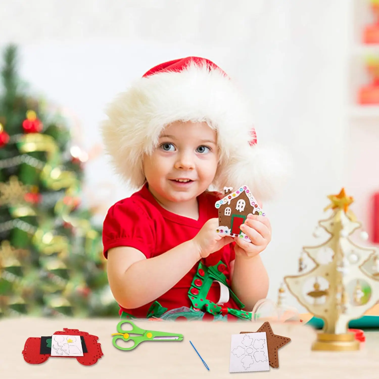 Dinosaurier Nähen Bastelset DIY Kinder Basteln Nähen Set Pädagogische Anfänger Nähen Gefüllte Weihnachten Nähen Bastelset Filz Ornamente – Detail 5