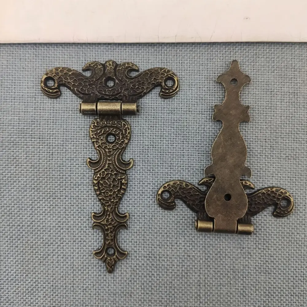 Antique Floral Pattern Hinge Zinc Alloy Furniture Hardware Connector For Cabinet Door Jewelry Chest Box Repair Parts