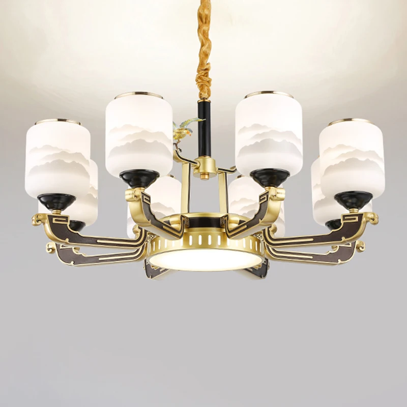 

Living Room Zinc Alloy Chandelier Iron Chinese Style