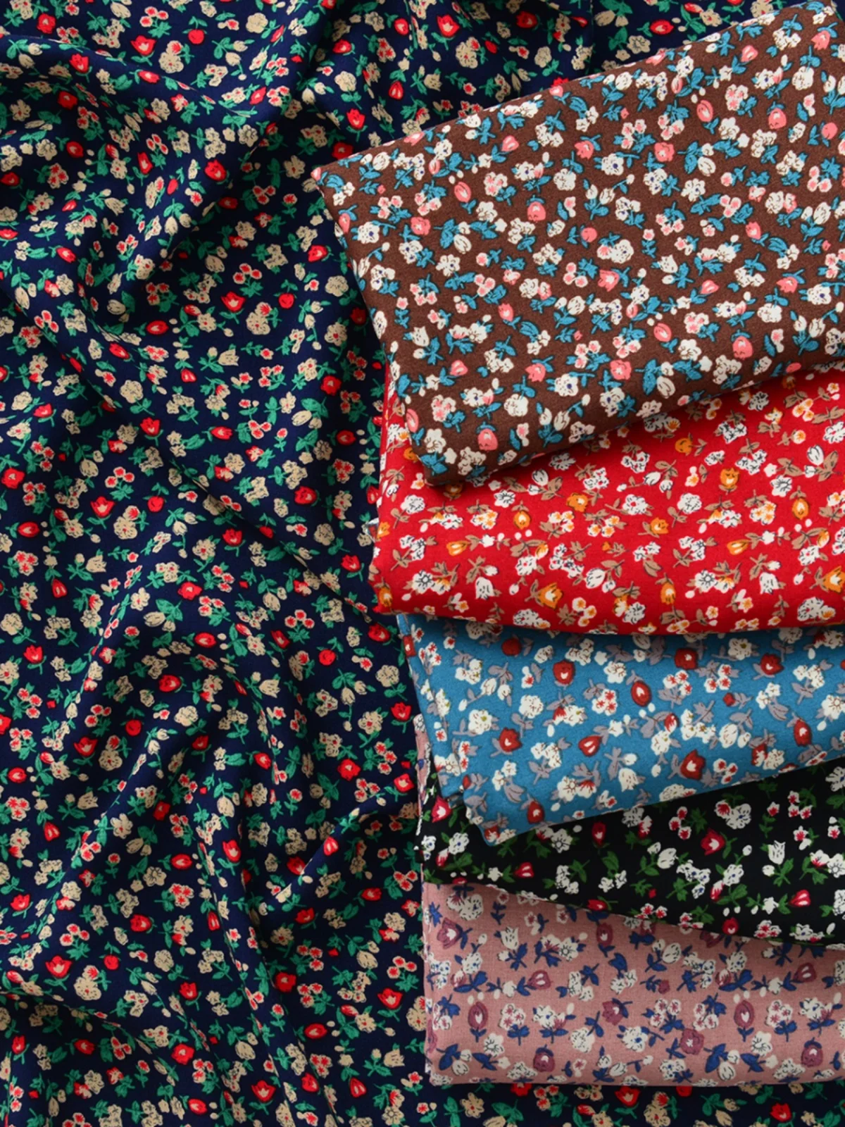 140x50cm Summer Cotton Koshibo Fabric Bright Misty Flower, Making Clothing Mother Girl\'s Dress Floral Pastoral Cloth