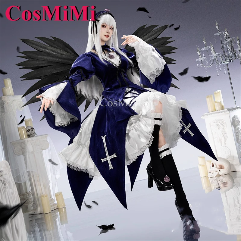 CosMiMi Anime Rozen Maiden Mercury Lampe Cosplay Costume Elegant Gorgeous Formal Dress Carnival Party Role Play Clothing S-XL