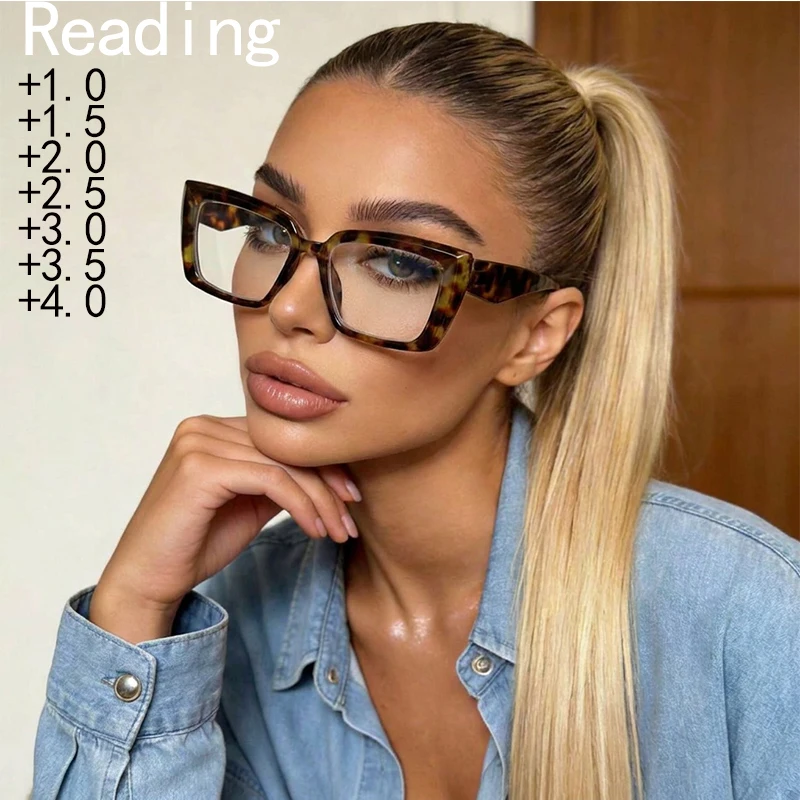 Lunettes de lecture anti-lumière bleue à monture carrée, à la mode, pour personnes âgées, avec vision haute définition, 2319