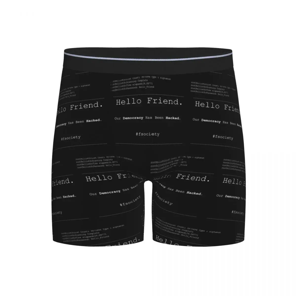 

Long Boxer Underpants Shorts Mr Robot Hello Friend Fsociety Panties Male Soft Underwear for Homme Man Boyfriend Gift