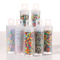 Mixed Color Beading 1200Pcs Multi-Color 2MM Glass Loose Beading DIY Handmade Jewelry Craft