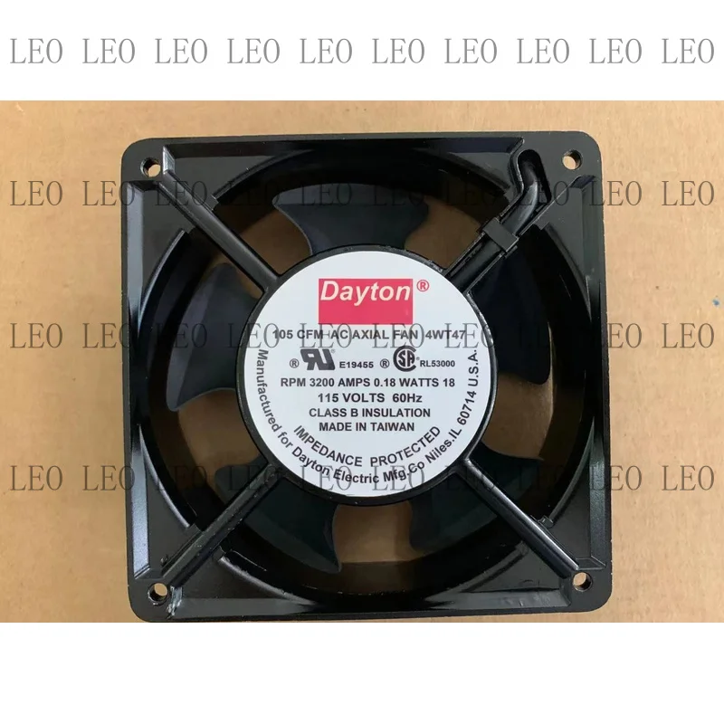 MY For DAYTON 4WT47 Standard Square Axial Fan, Square, 115VAC, 1 Phase, 105 cfm