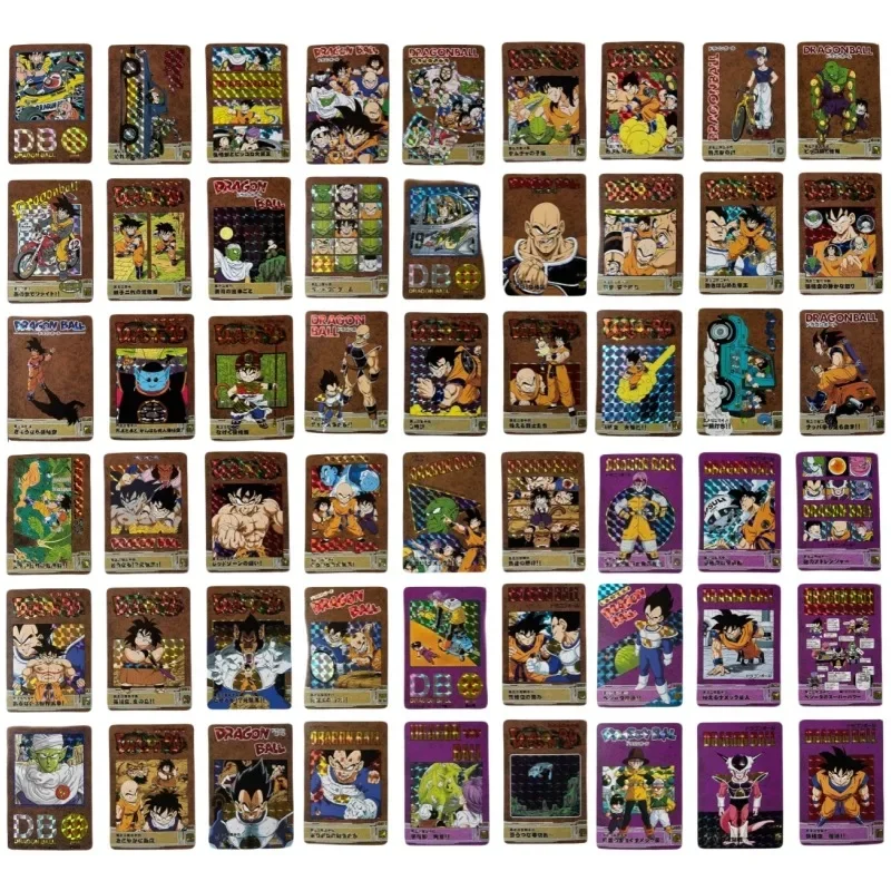 54pcs/set Dragon Ball Storm The Fifth Bomb Self Made Refraction Grid Flash Card Anime Classics Game Collection Cards Toy Gift