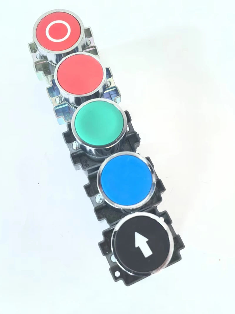 22mm XB2-BA42 NC BA11 BA21 BA31 BA51 NO Mushroom Head Button Switch Self Reset Emergency Stop Knob Key Start Inching Power On