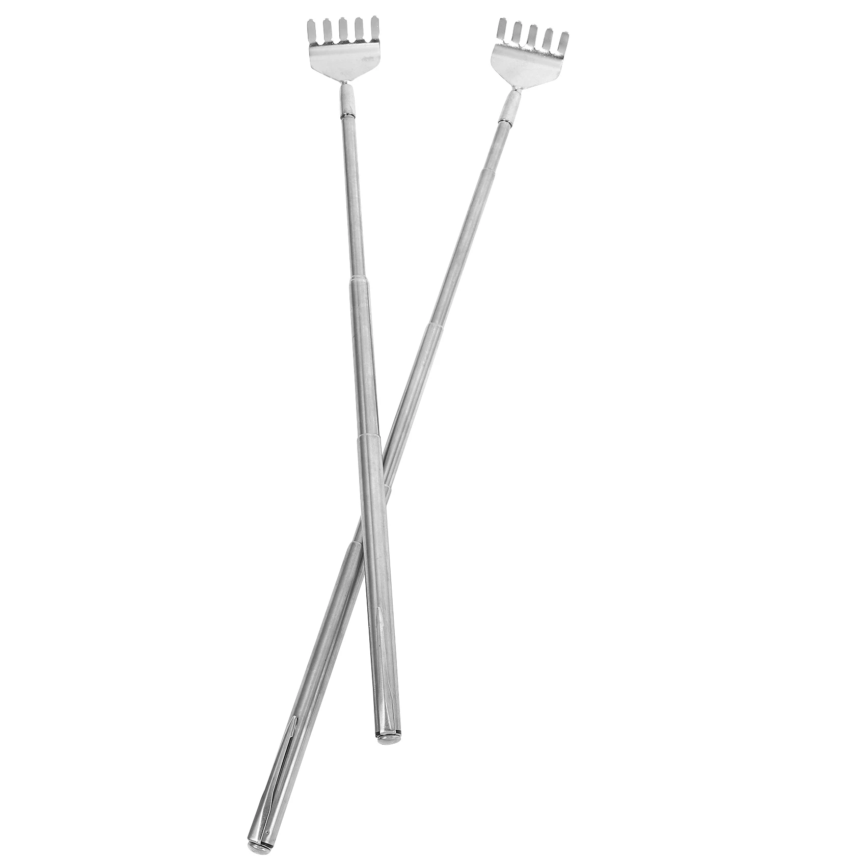 HIM-4X Telescopic Stainless Steel Back Scratcher With Pocket Clip