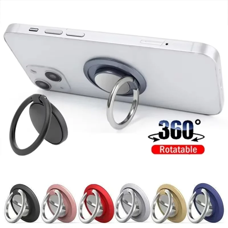 Magnetischer Telefon-Fingerringhalter, universeller luxuriöser drehbarer Handy-Ständer, Griff, Aufkleberhalterung für iPhone, Huawei, OPPO