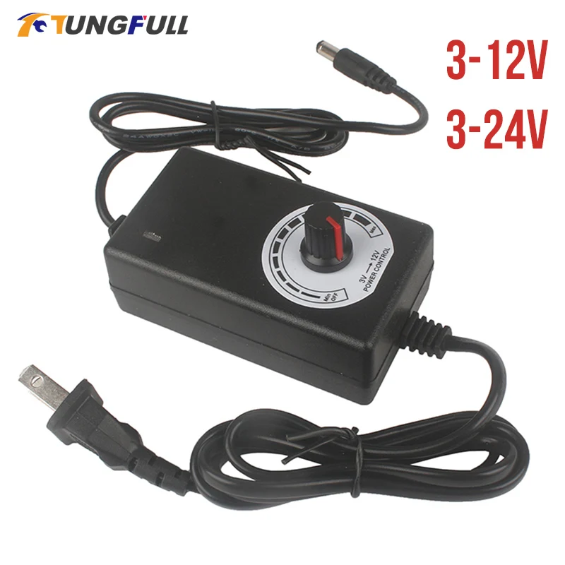 

3-24v power adapter Adjustable Power Supply Adapter AC to DC 3V-24V-1A Various Voltage DC 12V 24V Source Universal Adapter