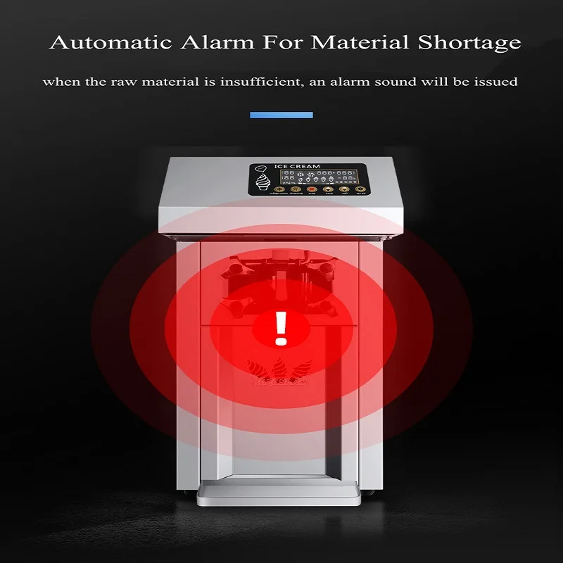 Jednolity smak, ultra cicha, nablatowa maszyna do lodów ze stali nierdzewnej / komercyjna maszyna do lodów włoskich z pompą powietrzną do wstępnej chłodzenia.