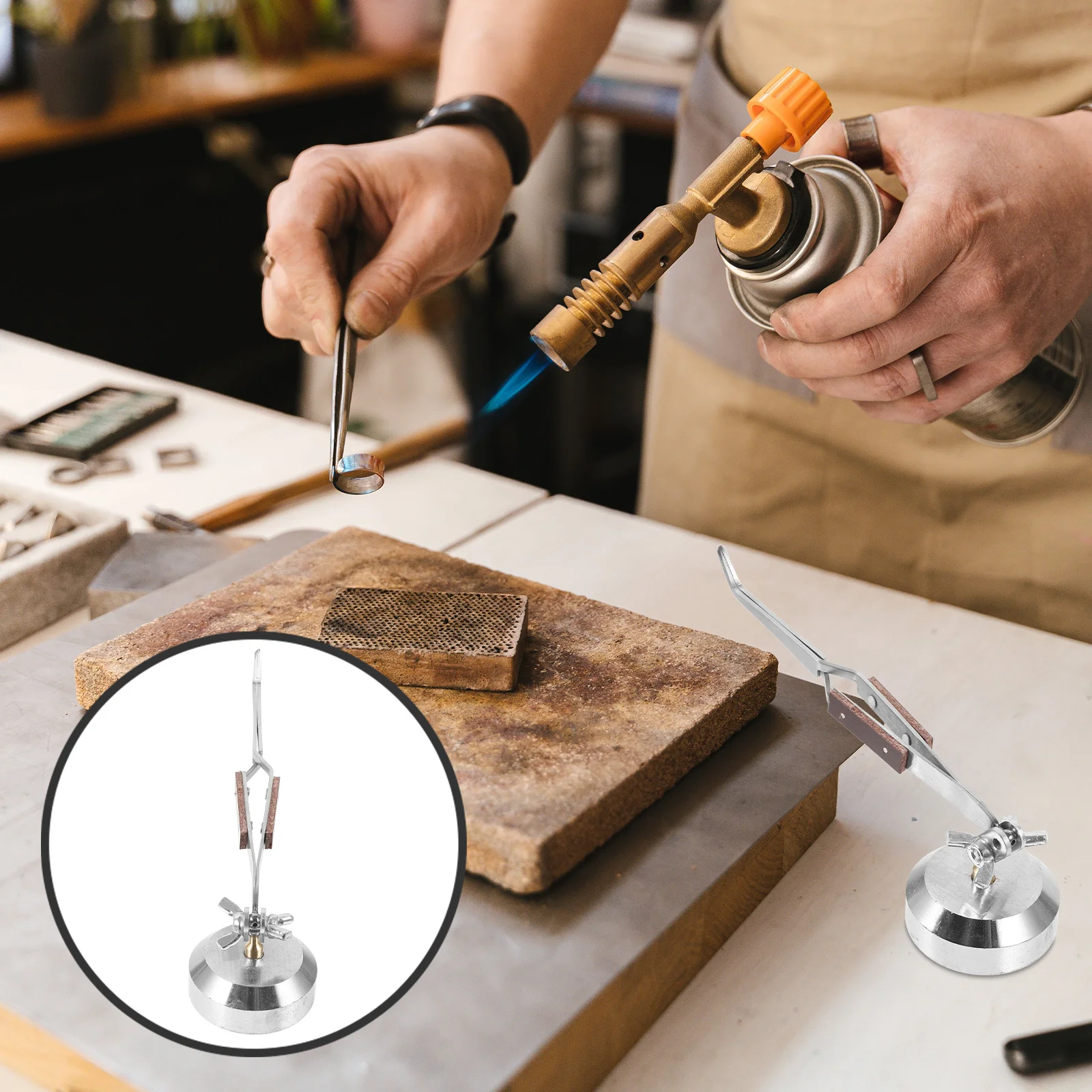 عازمة الأنف الربيع كليب أداة اليد الثالثة صنع المجوهرات لحام الكربون الصلب عدم الانزلاق منضدية الملقط لحام متعدد الوظائف