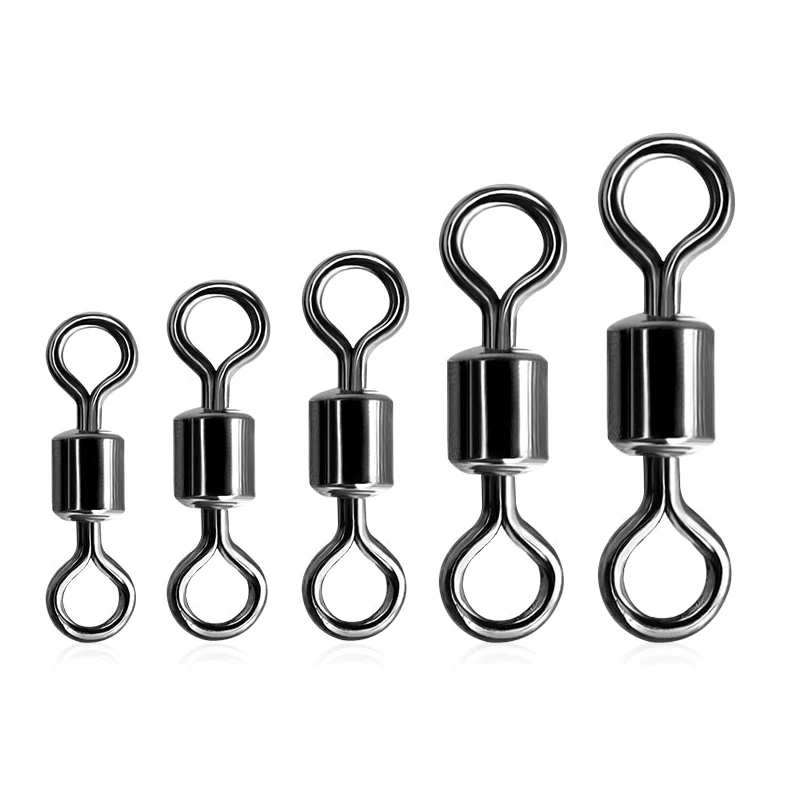 الصيد قطب 10 قطع الصلبة موصل الكرة تحمل المفاجئة الصيد يدور المتداول الفولاذ المقاوم للصدأ الخرز