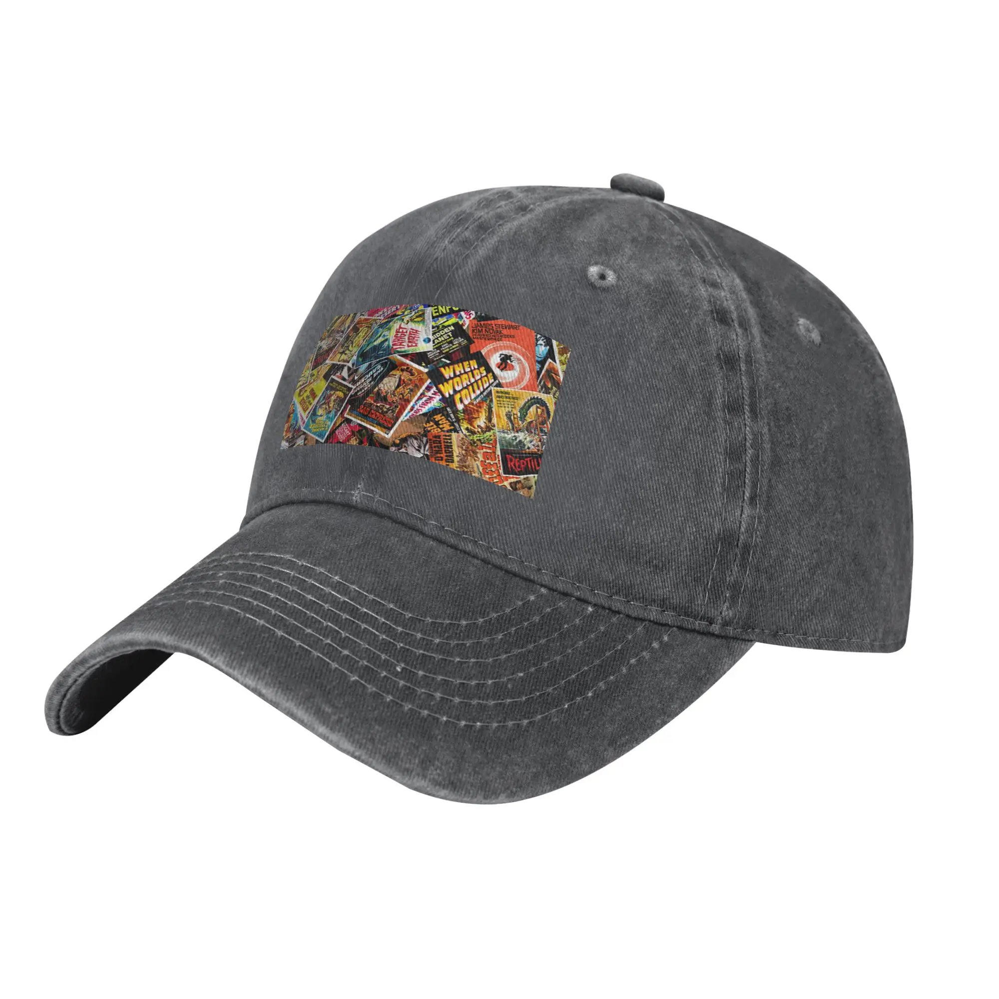 Fashion Vintage Movie Poster Collage  2 baseball cap  Light Mature Style Baseball Cap