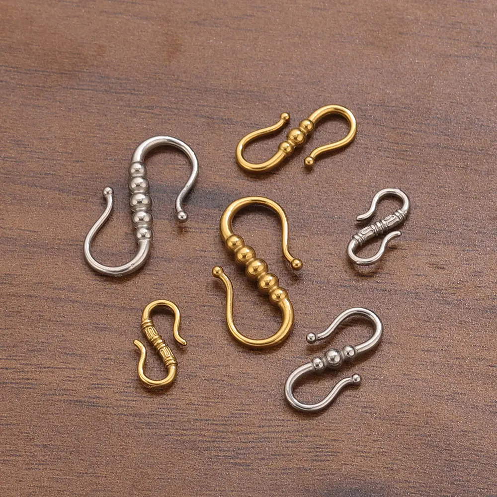 6 قطعة مشبك من الفولاذ المقاوم للصدأ هوك موصلات لصنع المجوهرات S-نوع المشابك قلادة سوار Findings بها بنفسك النتائج مجوهرات الحرف