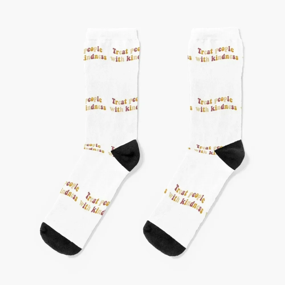 Treat people with kindness- golden theme Socks professional running Children's floral summer Ladies Socks Men's