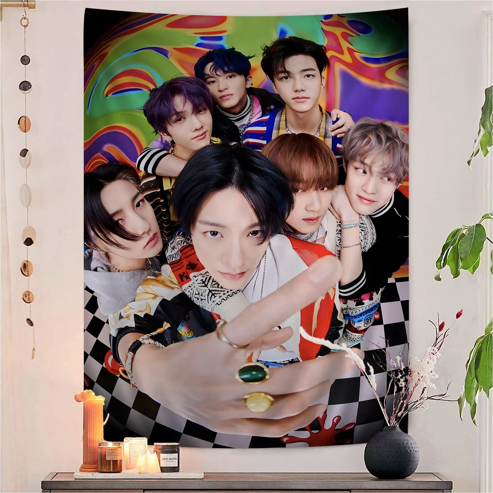 Dream Kpop Boy Group N-Nct Cartoon Tapestry Bohemian Wall Tapestries Mandala Wall Hanging Sheets