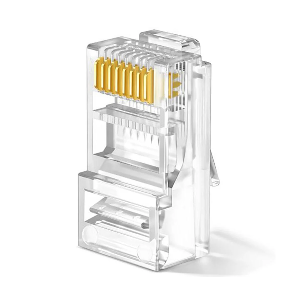 RJ45 Network Cable Modular Plug Ethernet Cable Connector Unshielded 8 Pin Modular Utp Crystal Plug for PC Adapter