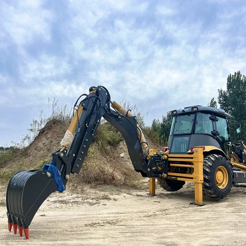 China made Mini Tractor Front End Compact Backhoe Loader with Excavator for Sale