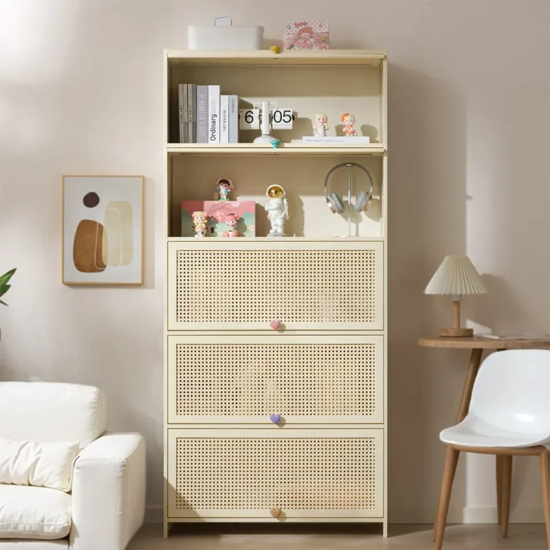 for Creative Cream New Chest Cabinet Living Room Bedroom Storage Locker Simple Modern Bookcase Multifunctional Internet