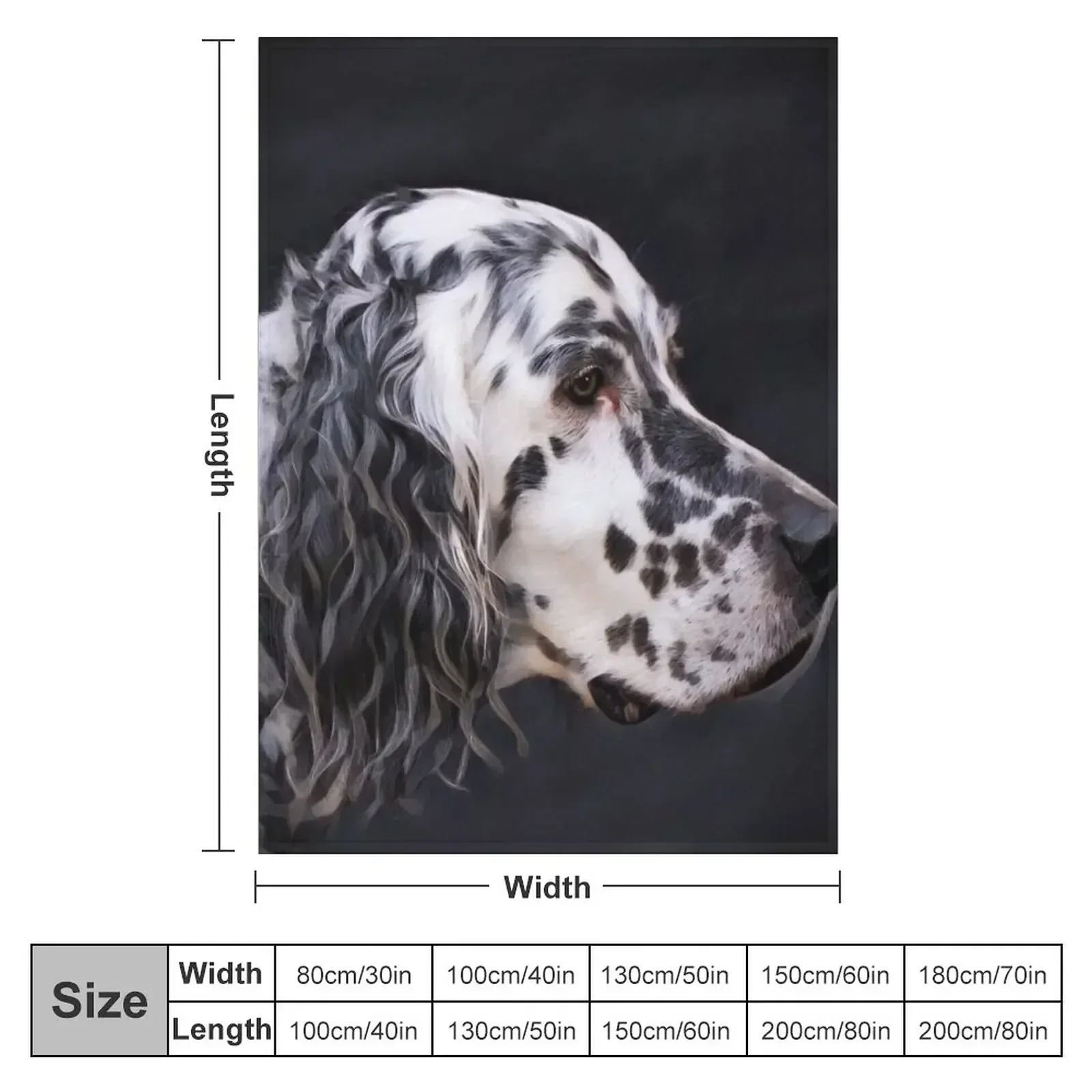 English Setter Dog With Hazel Eyes Throw Blanket Fashion Sofas Decorative Sofa Thin Soft Big Blankets