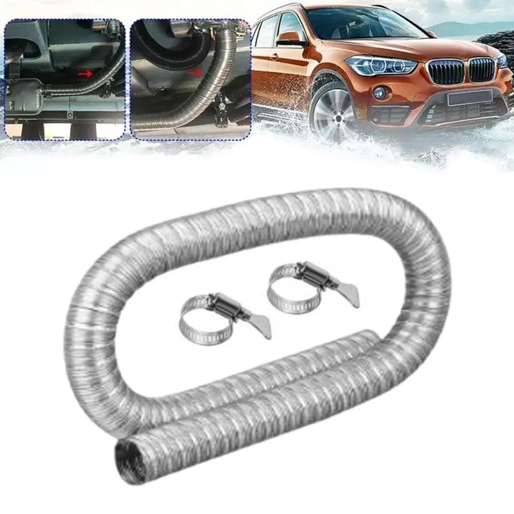 60-150cm Dual-layer Car Heater Exhaust Pipe Stainless Steel For Webasto Eberspacher Air Diesel Heater Exhaust Hose Tube Line