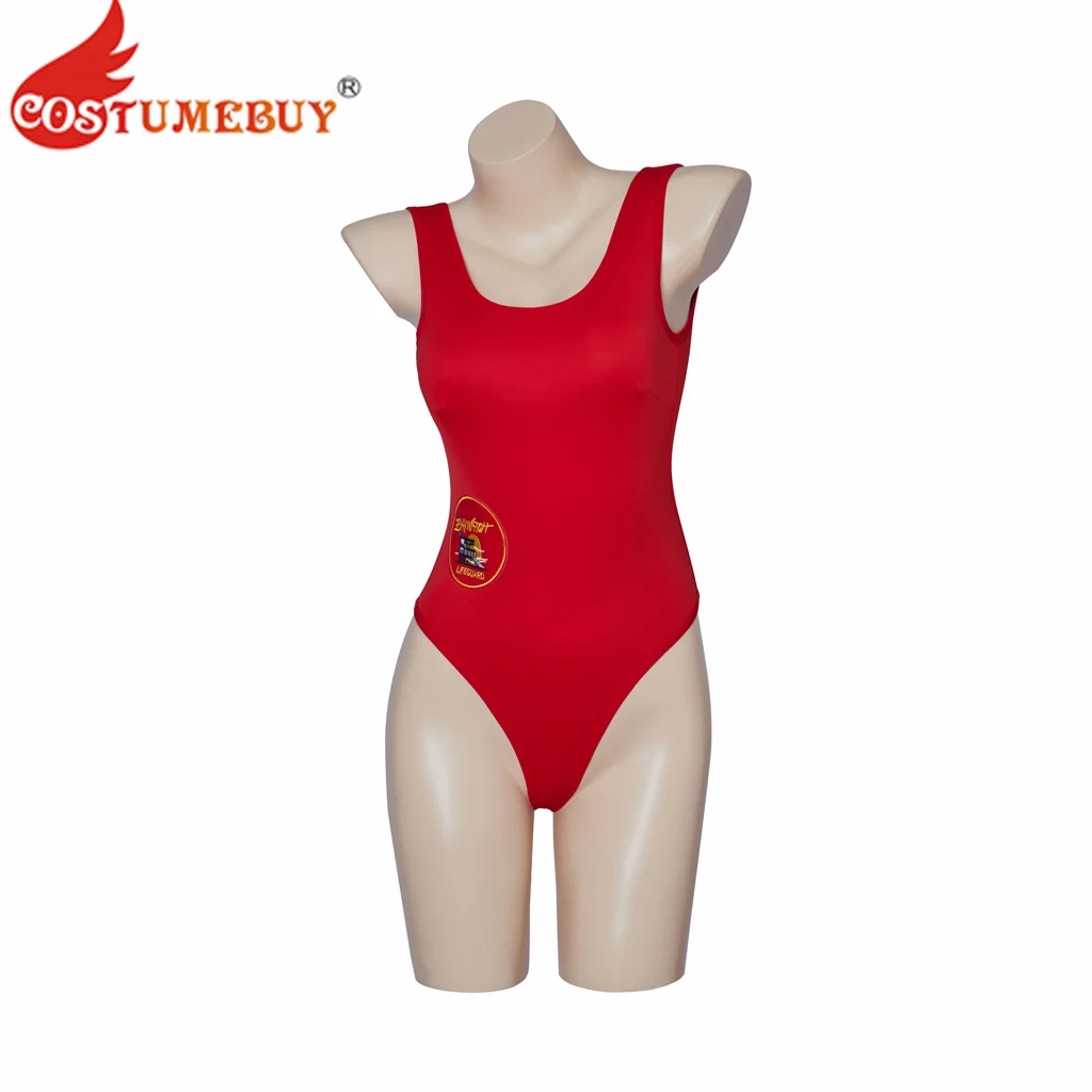 Pam and Tommy Cosplay Costume Sexy Red Jumpsuit Pamela Anderson Baywatch Costume One-Piece Swimsuit Women Bodysuit Swimwear