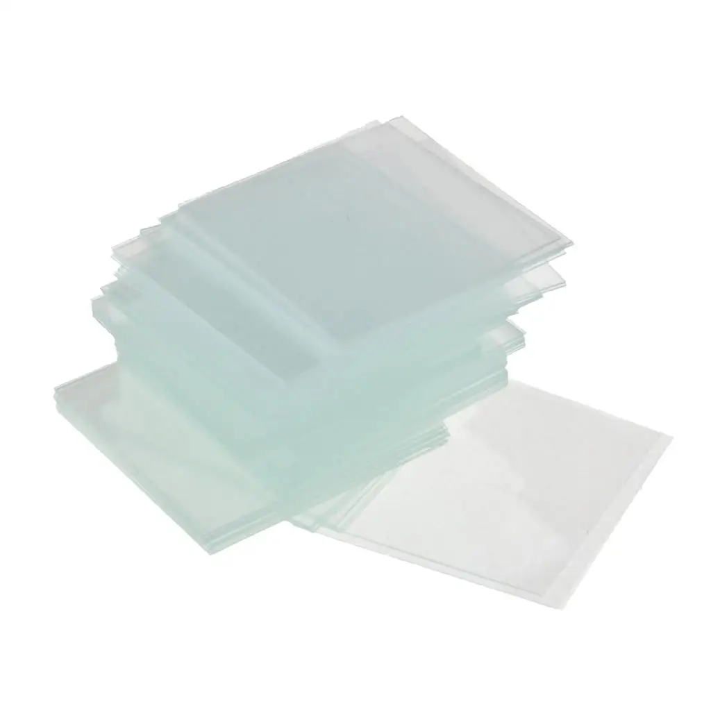 100pcs 20mm x 20mm Microscope Slide Cover Slips Glass Slides Microscope Non-fogging Rectangular