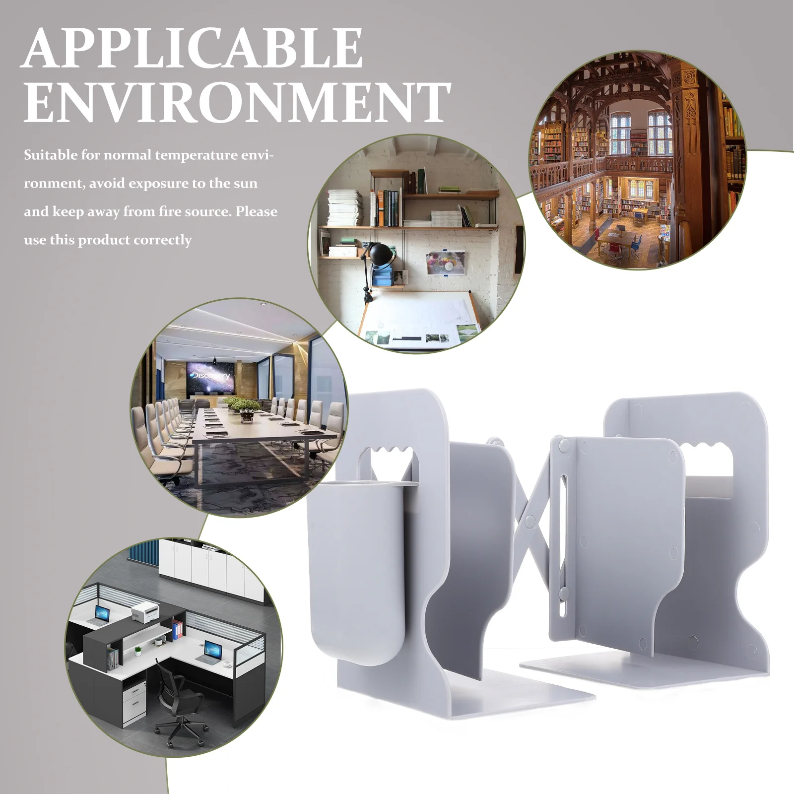 مجموعة واحدة من حامل حامل الكتب لتخزين رف المكتب، تصميم إبداعي بسيط، رف منظم كتب بلاستيكي عالي التحمل للمكتب المنزلي #2