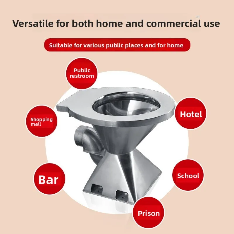 Portable 304/316 stainless steel floor mounted toilet, marine RV yacht toilet seat toilet