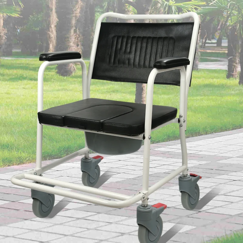 Removable Senior Chairs Shower Chair Adjustable Stool Stainless Steel Senior Chairs Lightweight Wheelchair Senior Furniture