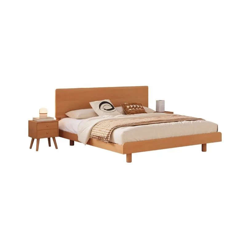 

Nordic simple small apartment children's bed master bedroom double bed