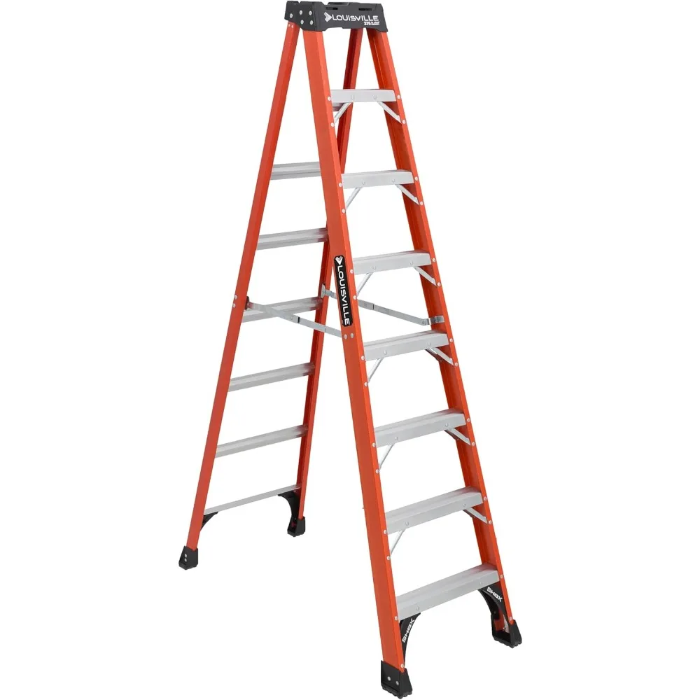 8-Foot Fiberglass Step Ladder, 375-Pound Load Capacity, Type IAA, FS1408HD